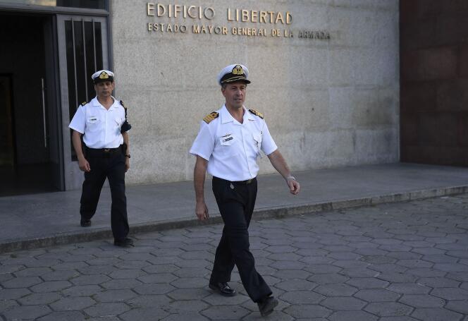 Le porte-parole de la marine argentine, Enrique Balbi, a tenu une conférence de presse mercredi 22 novembre à Buenos Aires.
