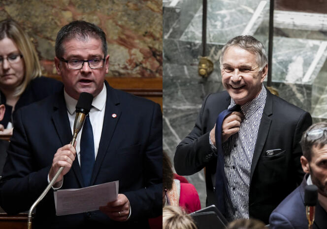 Le député LRM de la Manche Bertrand Sorre (à gauche) a recruté la fille du député LRM de l’Hérault Patrick Vignal (à droite).