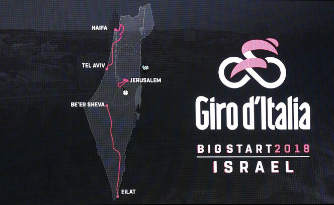 Le parcours des trois étapes du Giro 2018 en Israël.