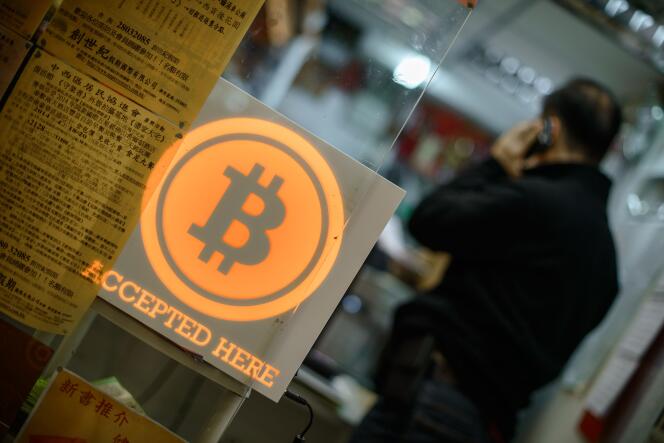 Le permier magasin qui accepte le bitcoin à Hongkong, 28 février 2014.