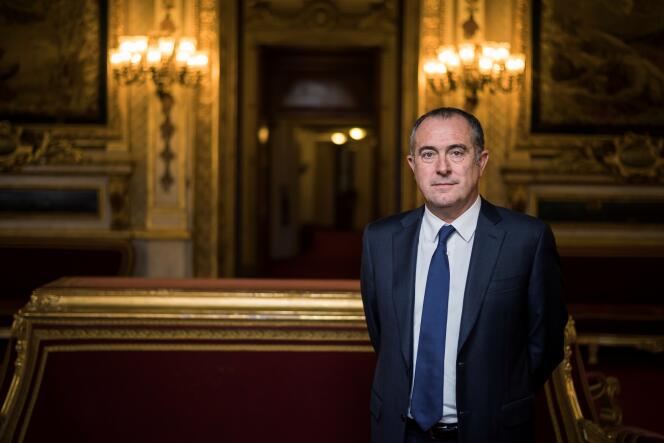 Le président du groupe socialiste au Sénat, Didier Guillaume, le 15 novembre 2016 au palais du Luxembourg, à Paris.
