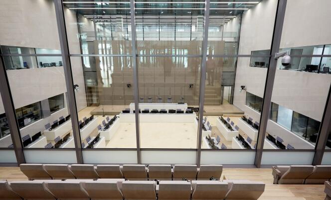 La nouvelle salle d’audience de la Cour pénale internationale, à La Haye, en 2015.