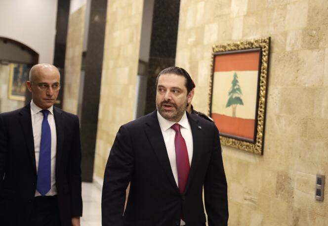 Saad Hariri, le 5 décembre au palais présidentiel du Liban, à Baabda.