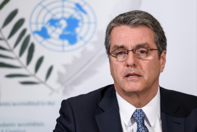 Le directeur général de l’Organisation mondiale du commerce, Roberto Azevêdo, lors d’une conférence de presse à Genève le 27 novembre, avant la conférence ministérielle de l’OMC à Buenos Aires.