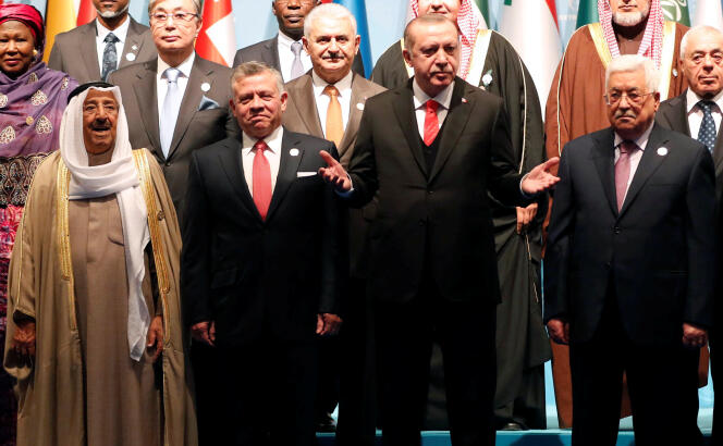 Le président turc Recep Tayyip Erdogan au sommet extraordinaire de l’Organisation de la conférence islamique, à Istanbul, le 13 décembre 2017.