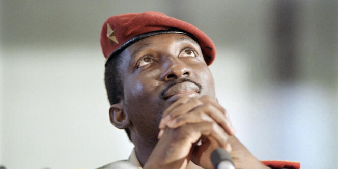 Le capitaine Thomas Sankara, président du Burkina Faso, au sommet des non-alignés, à Harare, au Zimbabwe, en septembre 1986.