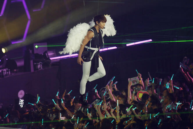 Le chanteur coréen Jonghyun en concert à Hongkong en octobre 2012.