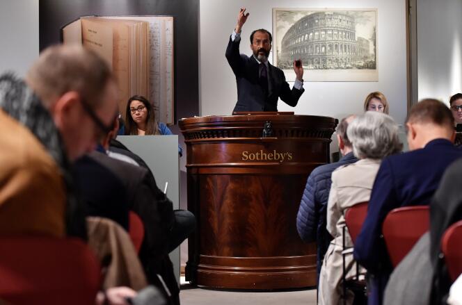 Vente de livres anciens et manuscrits chez Sotheby’s à Paris, le 30 octobre.