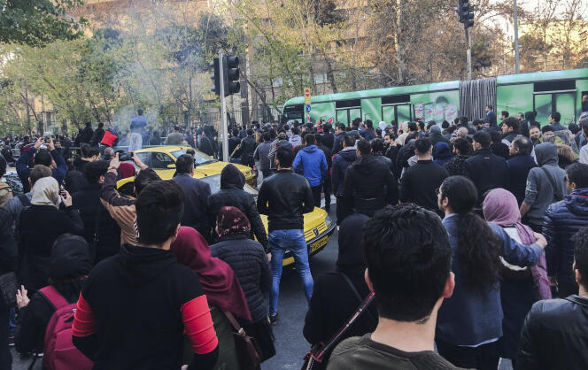 Manifestation à Téhéran, le 30 décembre 2017.