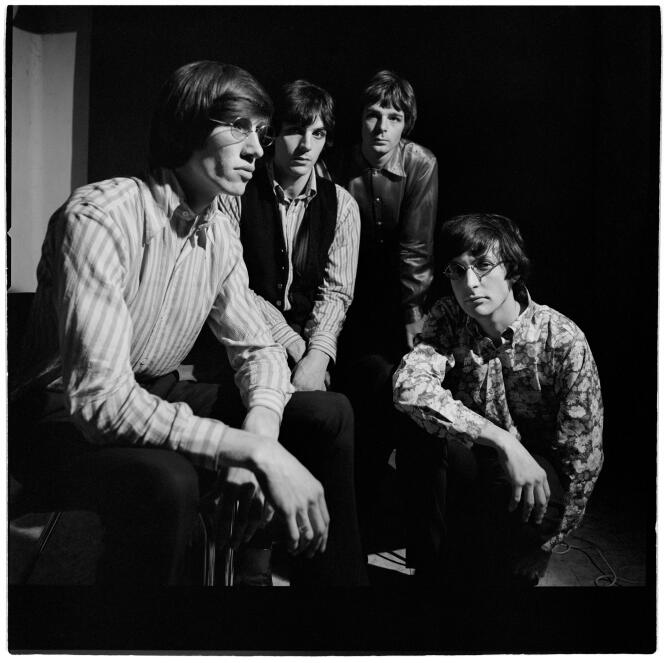 Pink Floyd « première génération », en 1967.De gauche à droite : Roger Waters, Syd Barrett, Richard Wright et Nick Mason.