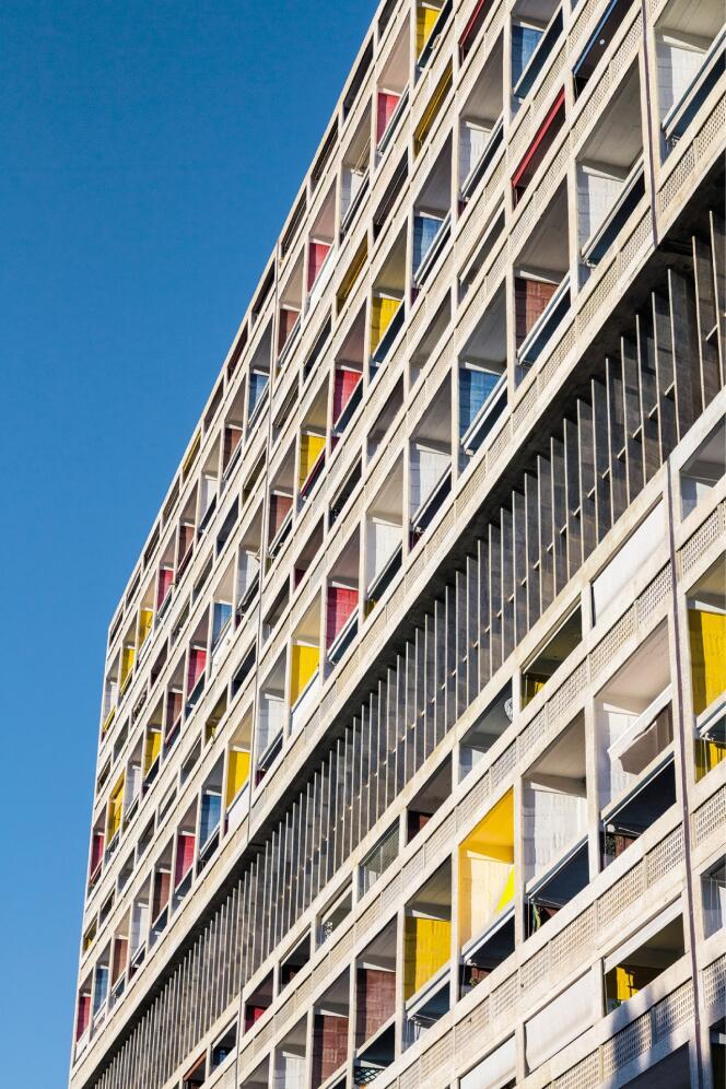 Les cellules d’habitation de la Cité radieuse de Le Corbusier, à Marseille.