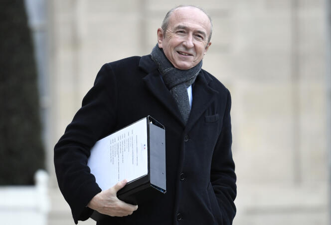 Le ministre de l’intérieur Gérard Collomb à l’Elysée le 12 janvier.