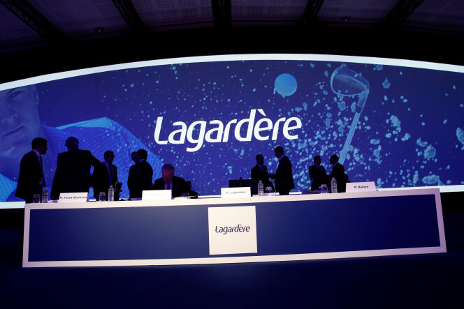 L’assemblée générale des actionnaires du groupe Lagardere, à Paris, en mai 2016.