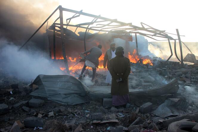 Après des frappes aériennes, à Saada (Yémen), le 6 janvier.