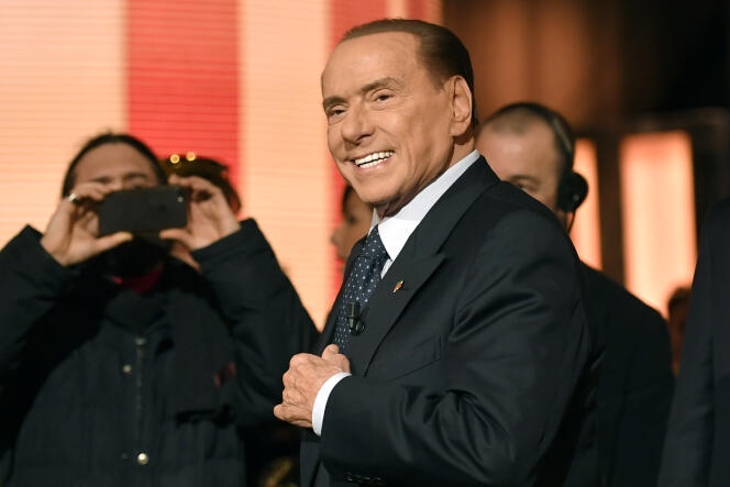 L’ancien président du Conseil italien et chef de file du parti Forza Italia, Silvio Berlusconi, à Rome, le 18 janvier.