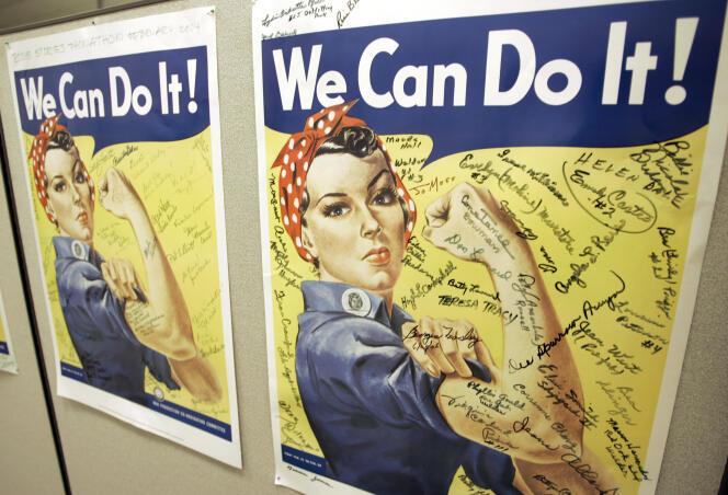 L’affiche de « Rosie the riveter » (ici dans affichée dans un exposition historique en Californie, en 2007) est restée longtemps dans l’oubli.
