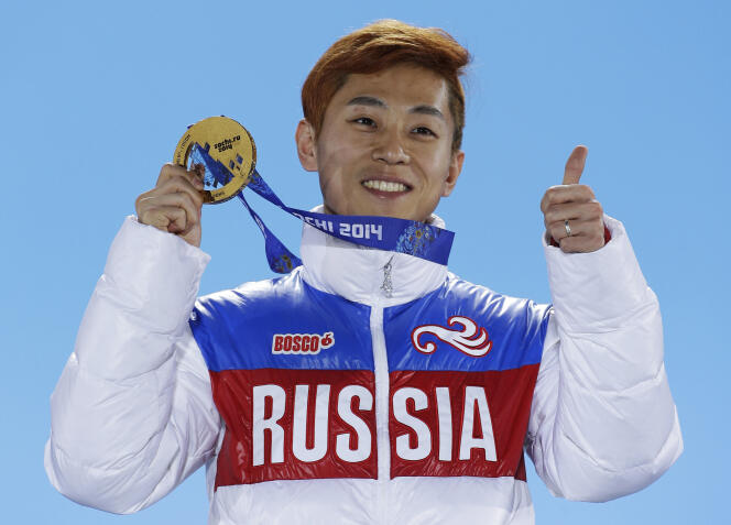 Viktor Ahn, le 15 février 2014.