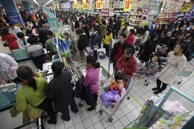 Un supermarché Carrefour à Wuhan, province chinoise de Hubei, le 3 décembre 2011.