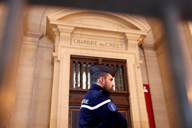 Le procès de Jawad Bendaoud, accusé d’avoir logé des terroristes responsables des attentats du 13-Novembre se tient au Palais de justice de Paris, ici, le 24 janvier.