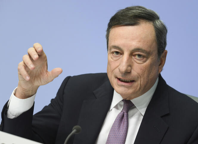 Mario Draghi, le président de la BCE, le 25 janvier, à Francfort