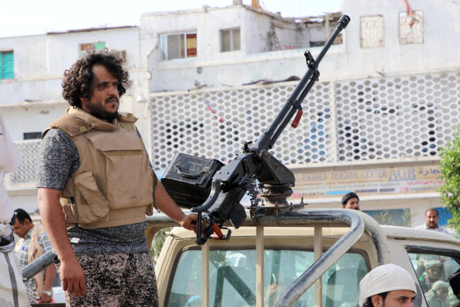 Un combattant du Mouvement sudiste, séparatiste, à Aden, le 28 janvier.