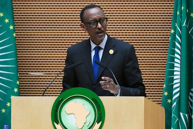 Paul Kagamé, le chef d’Etat rwandais, est devenu président de l’Union africaine, à Addis-Abeba, le 28 janvier.