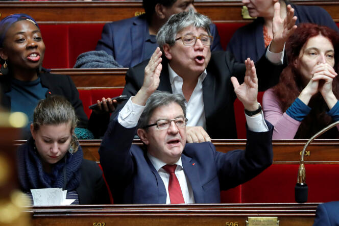 Jean-Luc Mélenchon, à l’Assemblée nationale, le 30 janvier.
