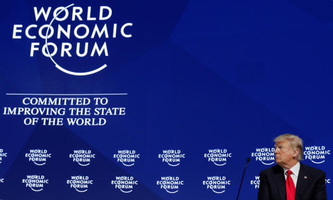Le président américain Donald Trump au Forum économique mondial à Davos (Suisse), le 26 janvier 2018.