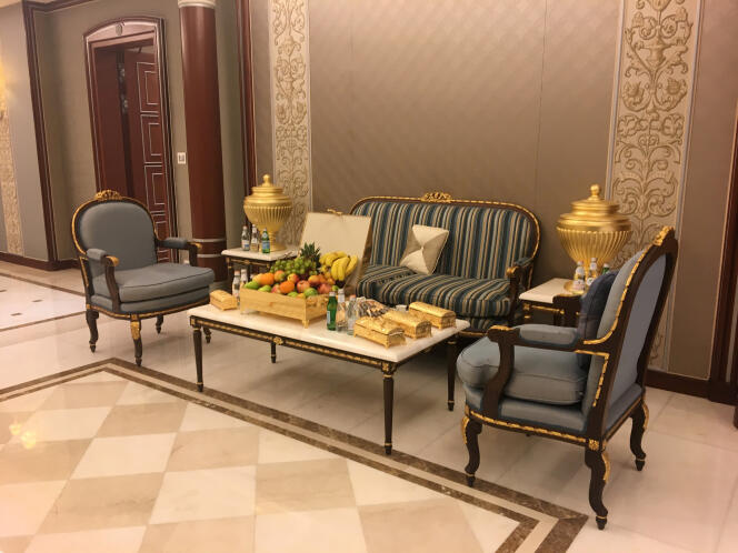 Au Ritz-Carlton de Riyad,  le 27 janvier. C’est dans cette suite que le prince Walid Ben Talal, première fortune du monde arabe, a été détenu. La photo a été prise le jour de sa libération.