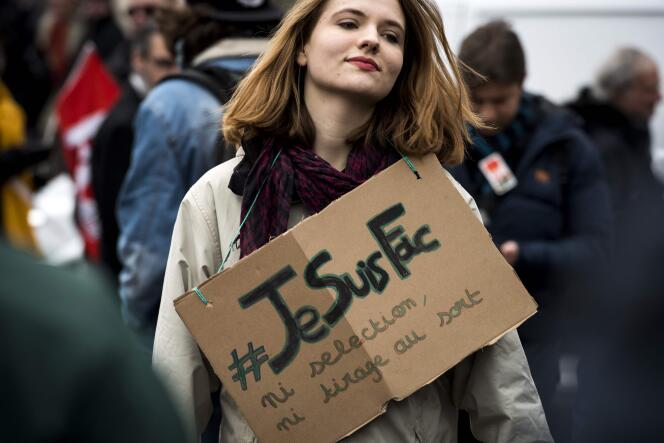 Manifestation contre la réforme des universités mardi 6 février à Lyon.