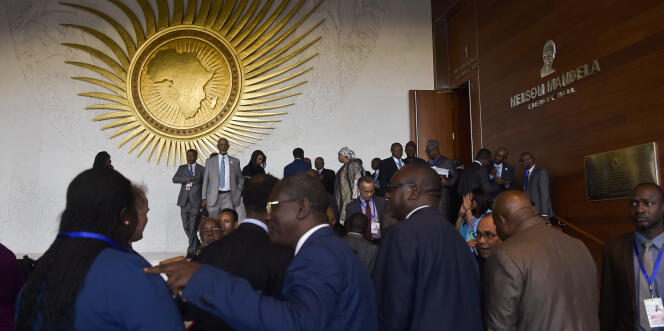 Au siège de l’Union africaine, lors du 30e sommet des chefs d’Etat, à Addis-Abeba, le 27 janvier 2018.