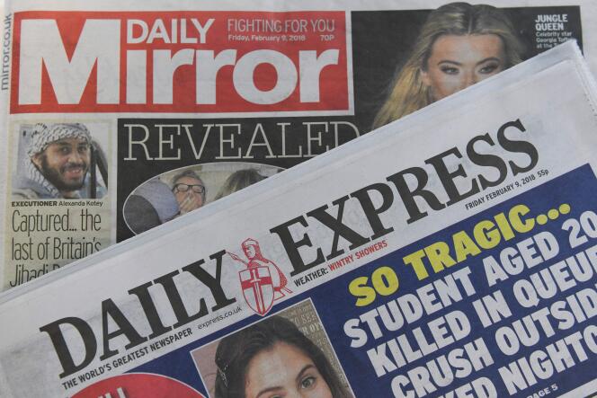 En décembre 2017, le « Daily Mirror » affichait un tirage quotidien de 580 000 exemplaires, un chiffre en recul de 18,84 % par rapport à décembre 2016, tandis que le « Daily Express » enregistrait un recul de 6,82 %, à 364 000 exemplaires.