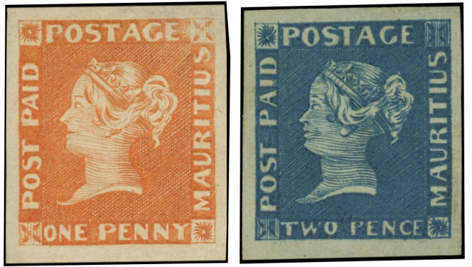 Compter au minimum 300 000 euros pour ces deux timbres de l’île Maurice, au catalogue de la vente Behr, clôturée le 8 mars.
