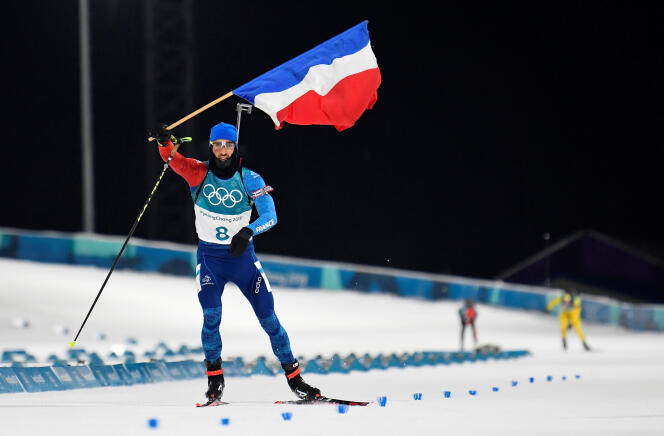 Biathlon ? Pyeongchang 2018 Winter Olympics ? Men?s 12,5 km Pursuit Final ? Alpensia Biathlon Centre - Pyeongchang, South Korea ? February 12, 2018 - Martin Fourcade of France finishes. REUTERS/Toby Melville TPX IMAGES OF THE DAY SEARCH 