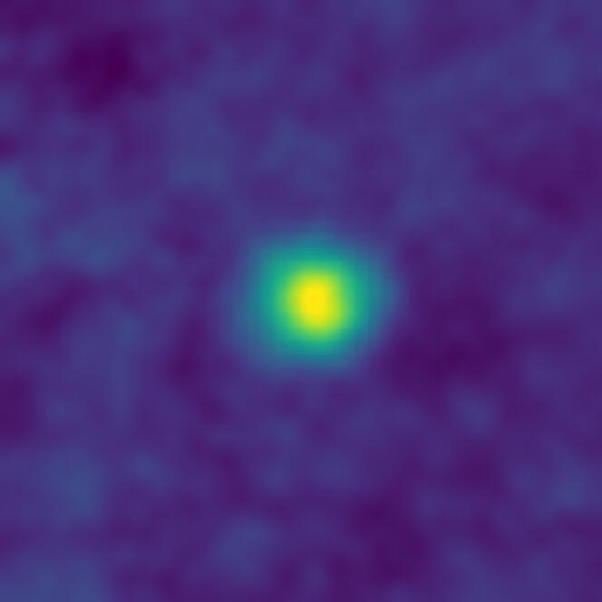 2012 HZ84, un objet de la ceinture de Kuiper, photographié en fausses couleurs par la sonde New Horizons, en décembre 2017.