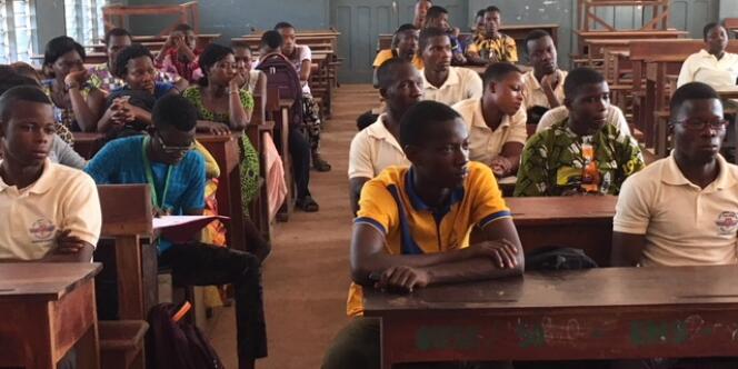 A l’Ecole normale supérieure de Porto Novo, la capitale du Bénin, en janvier 2018.
