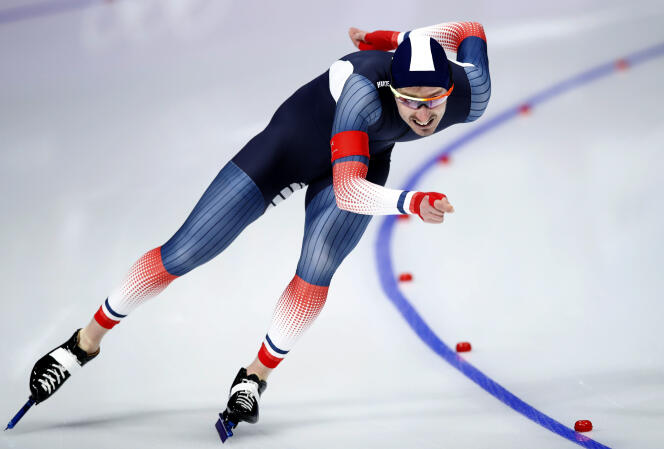El francés Alexis Contin durante los 1.500 metros de los Juegos Olímpicos de Invierno, en Gangneung, Corea del Sur, el 13 de febrero de 2018. 