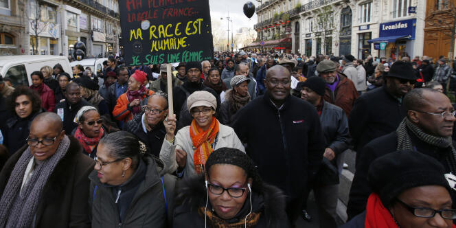 Lors d’une marche contre le racisme, à Paris, en novembre 2013.