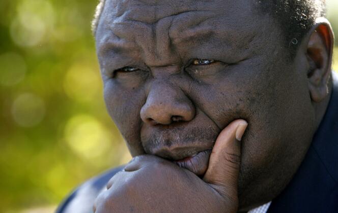 Morgan Tsvangirai à Harare, en 2008.
