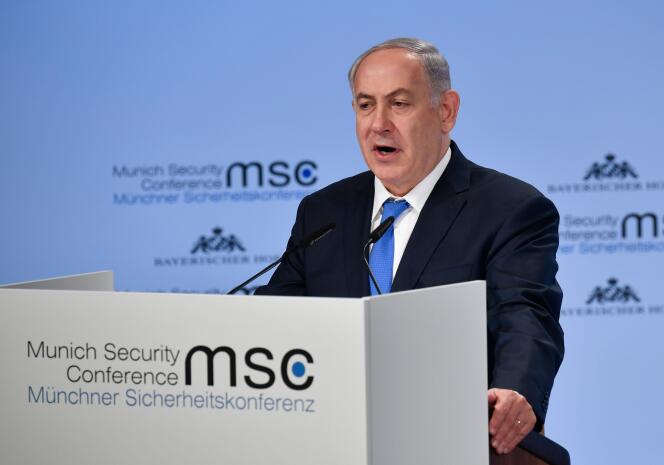 Benyamin Nétanyahou, premier ministre israélien, à Munich, le 18 février 2018.