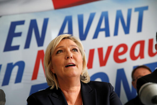 Marine Le Pen, à Laon, le 18 février.