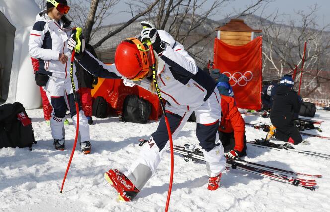 La skieuse américaine Mikaela Shiffrin, à Pyeongchang, le 20 février 2018.