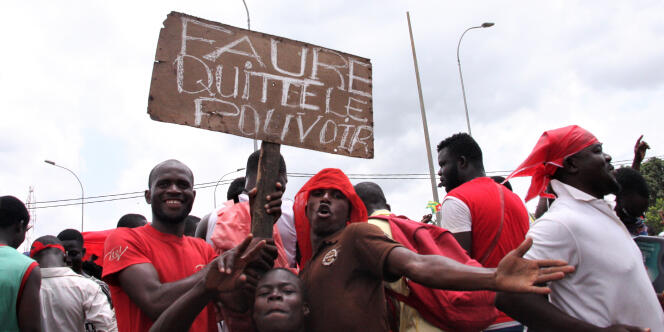 Lors d’une manifestation contre le président togolais, Faure Gnassingbé, à Lomé, le 21 septembre 2017.
