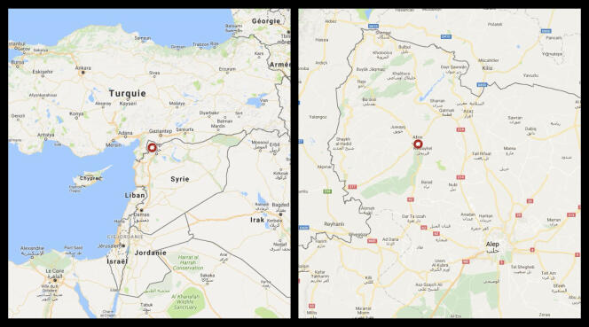 Carte de situation d’Afrin, en Syrie.