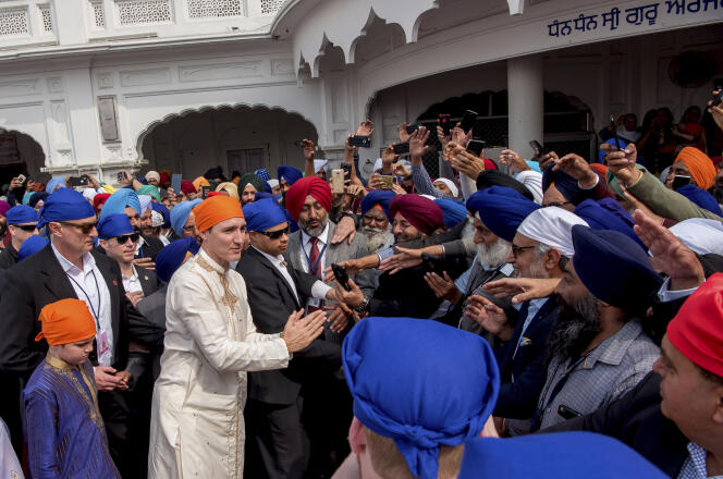 Justin Trudeau, le 21 février à Amritsar, dans le Pendjab indien.