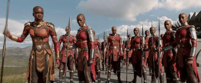 Les Dora Milaje, la garde présidentielle exclusivement féminine du roi du Wakanda, évoquent les célèbres amazones fon du royaume du Dahomey.