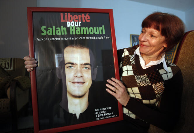 La mère de Salah Hamouri, en 2011 à Jérusalem.