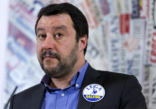 Matteo Salvini, dirigeant de la Ligue du Nord, à Rome, le 22 février 2018.