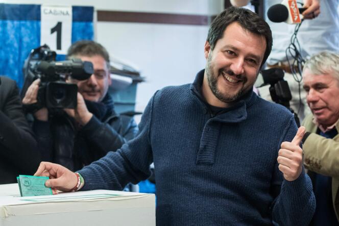 Le leadeur de la Ligue du Nord, Matteo Salvini.