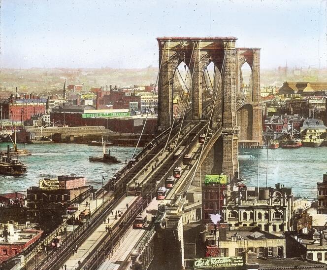 Le pont de Brooklyn vers 1890.